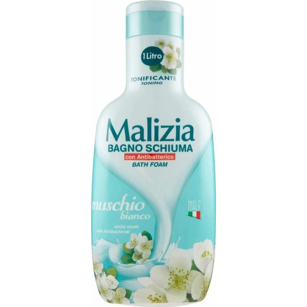 Malizia white musk antibacterial espuma de baño 1000ml