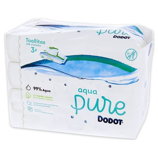 Toallitas Dodot Aqua Pure 144 Uds